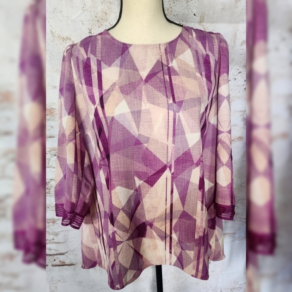 Alfani 3/4 sleeve Top Sz M